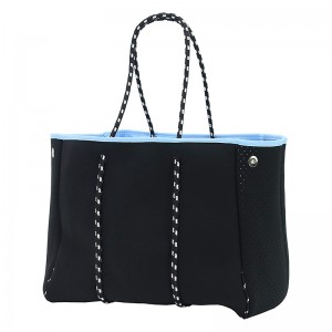 Design de moda Multifunctional Trendy Neopren Beach Tote Geam Femei Bag Tote Cross Body Bag Big Shopping Neopren Geanta